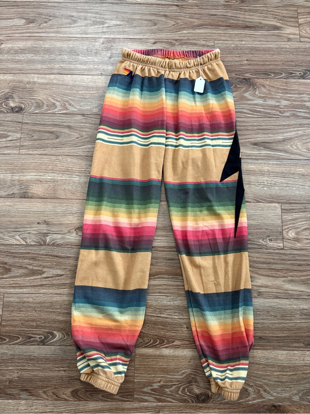 Aviator Nation Ninja hoodie tan / pink sweatshirt w/ matching pants NWT, size S - Picture 4 of 9